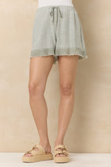 Vintage Havana | Drapey Linen Shorts