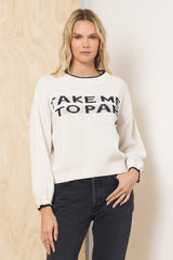 Vintage Havana | “Take Me To Paris” Jacquard Sweater