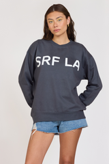 Vintage Havana | "Surf LA" Black Surf Wash Crewneck