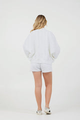 Vintage Havana | Grey Icicle Essential Fleece Zip Up Bomber