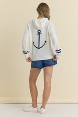 Vintage Havana | Anchor Knit Hoodie