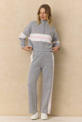 Vintage Havana | Vintage Fleece Colorblock Quarter Zip