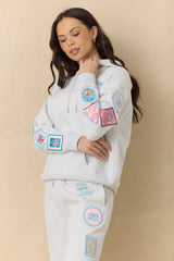 Vintage Havana | Ultra Fleece Hoodie with Patches and "Jet Setter" Embroidery