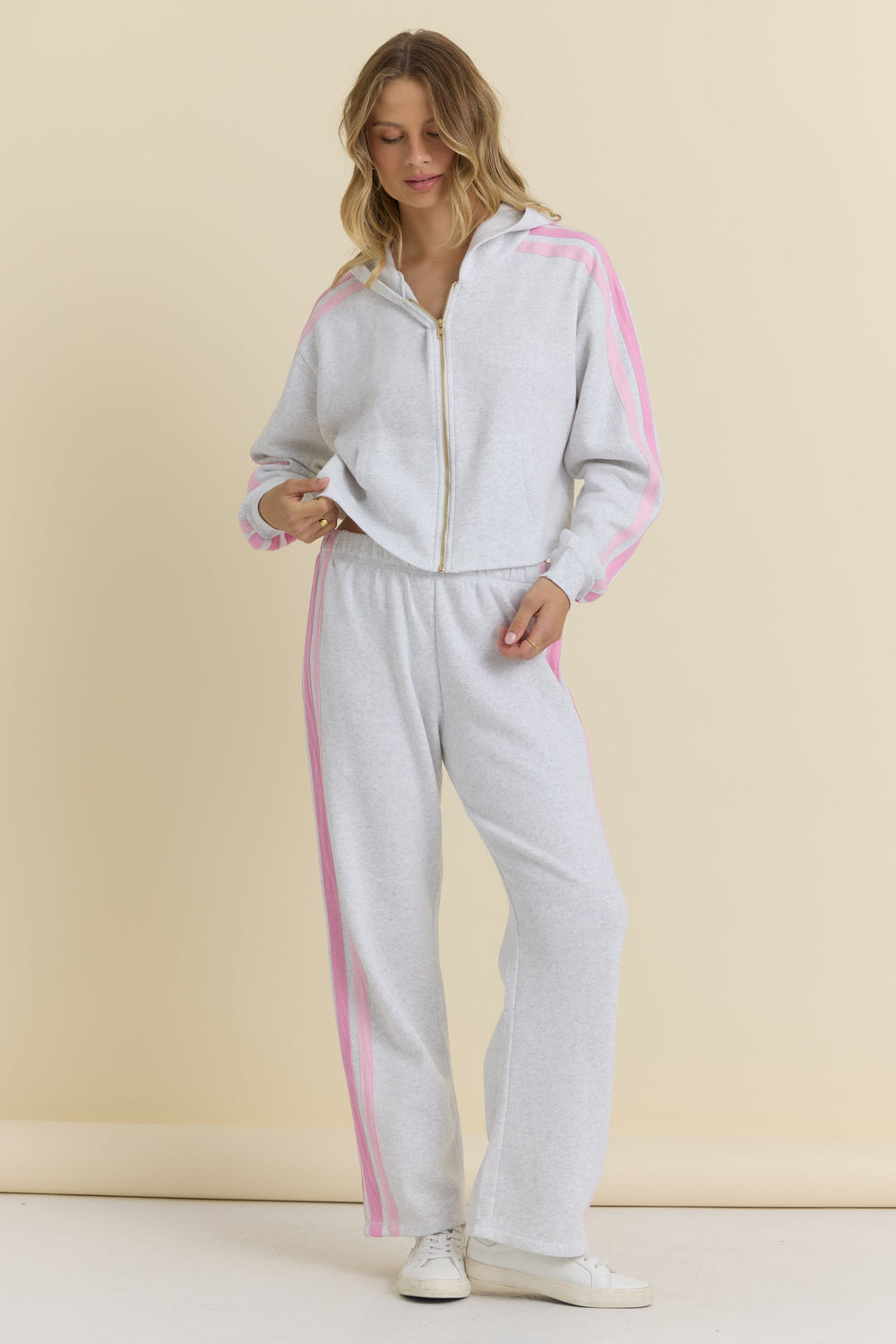 Vintage Havana | Crop Zip with Twill Tape Stripe