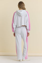 Vintage Havana | Crop Zip with Twill Tape Stripe