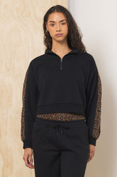 Vintage Havana | Heavy Surfwash Quarter Zip w/ Printed Insert