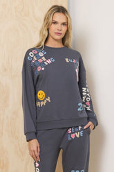 Vintage Havana | Printed Surf Wash Crew w/ Patches