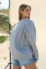 Vintage Havana | "Montauk" Heather Grey Surf Wash Crewneck