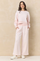 Vintage Havana | Vintage Fleece Wide Leg Pants with Rib