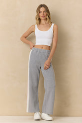 Vintage Havana | Vintage Fleece Colorblock Wide Leg Pants