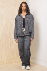 Vintage Havana | Denim Fleece 2-Piece Set