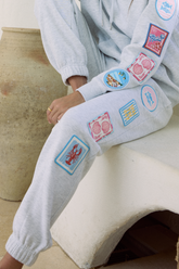 Vintage Havana | Ultra Fleece Joggers with Patches & Embroidery