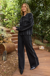 Vintage Havana | Flare Pant w/ Contrast Stitching