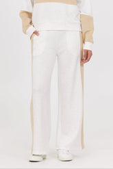 Vintage Havana | Color Block Cloud Fleece Wide Leg Pant