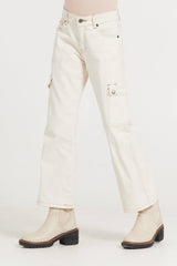 Vintage Havana | Kids Cream Cargo Jean