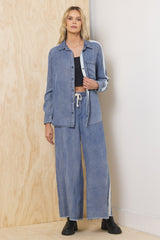 Vintage Havana | Tencel Shirt w/ Contrast Taping