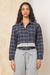 Vintage Havana | Flannel Shirt w/ French Terry Hem