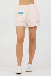 Vintage Havana | Peach Parfait W/ Multi Puff "Sunchaser" Surf Wash Shorts