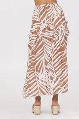 Vintage Havana | Printed Rayon Ruffle Maxi Skirt