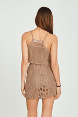 Vintage Havana | Cocoa Circle Crochet Skirt
