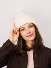 Vintage Havana | PUFFER POMPOM HAT - WHITE