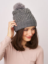 Vintage Havana | TURN UP POMPOM HAT - GREY