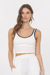 Vintage Havana | White Navy Cloud w/ Piping Tank
