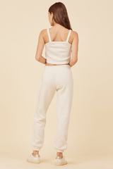 Vintage Havana | Coconut White Solid Burnout Fleece Tank