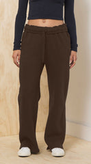 Vintage Havana | Proweave Fold Over Sweatpants - Chocolate