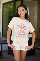 Vintage Havana | Kids White Bon Voyage Stitch Tee