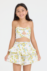 Vintage Havana | Kids Smocked Waist Ruffle Skort