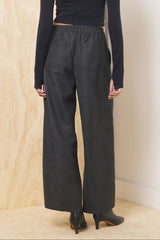 Vintage Havana | Faux Leather Wide Leg Pant