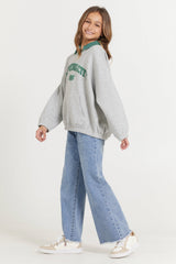 Vintage Havana | Kids Hunter Green and Grey NYC Oversized Polo