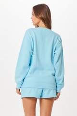 Vintage Havana | Tropical Blue Malibu Jet Setter Surf Wash Crewneck