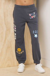 Vintage Havana | Printed Surf Wash Jogger w/ Patches