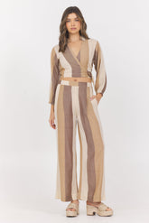 Vintage Havana | Woven Metallic Stripe Surplus Top