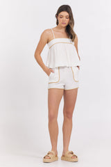 Vintage Havana | Flowy Tank w/ Whip Stitch
