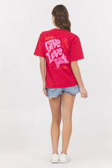 Vintage Havana | Washed Graphic Tee Give Love Back