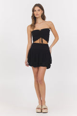 Vintage Havana | Black Knitted Tube Top