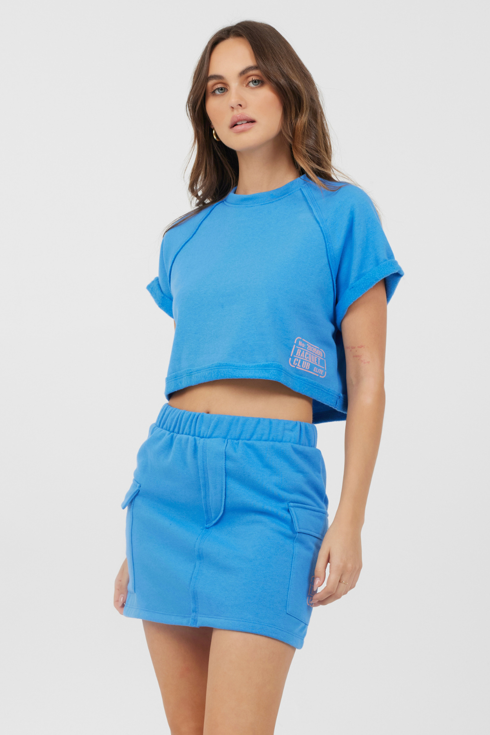 Vintage Havana | Azure Blue Fleece Tee w/ Print