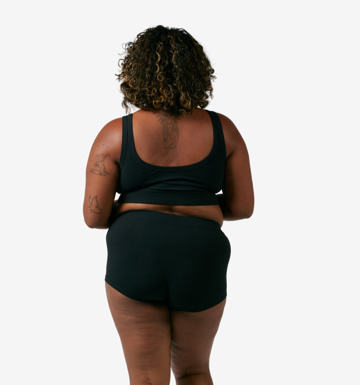 TomboyX Bamboo Rib Boy Shorts - Black