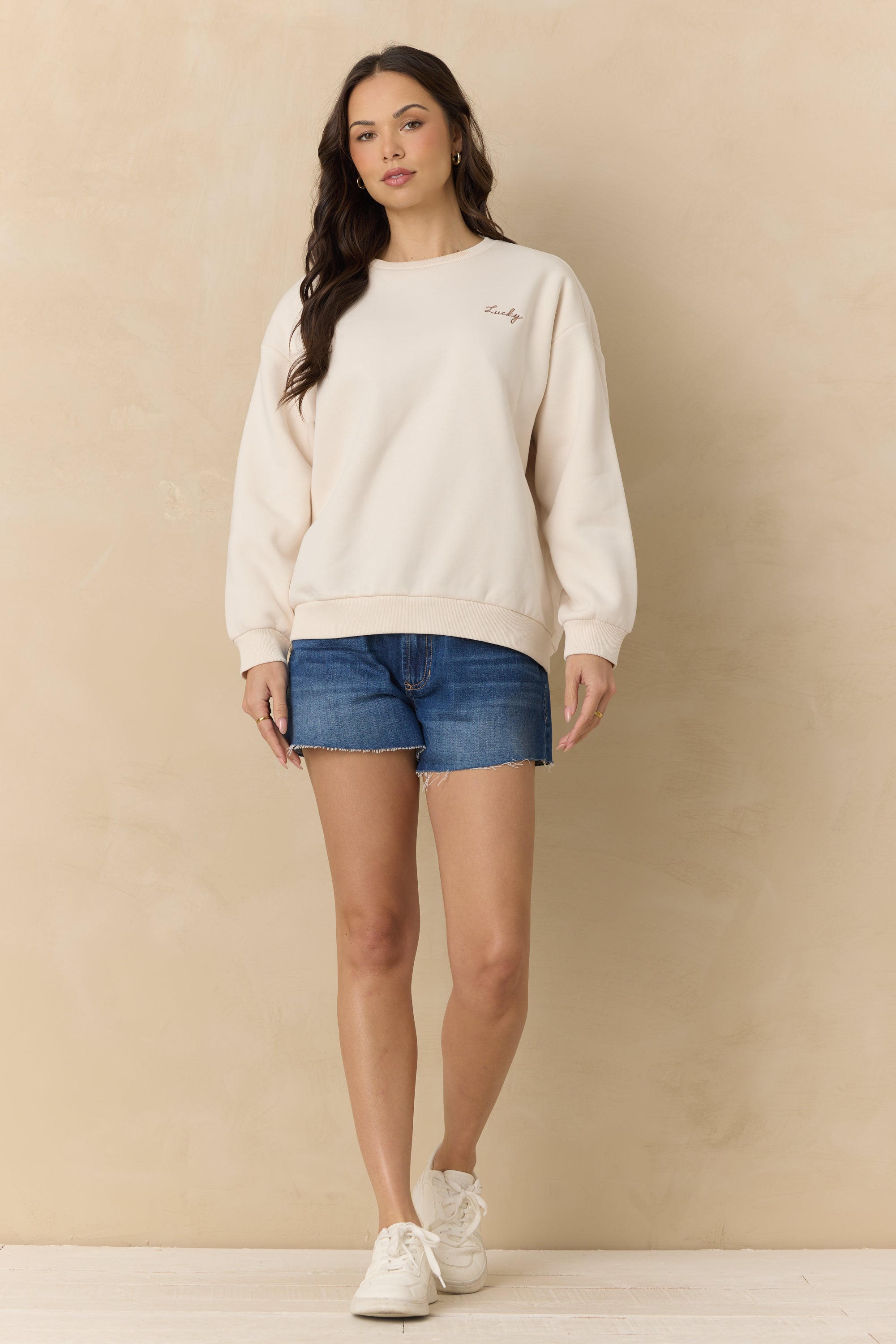 Vintage Havana | Ultra Fleece Crew with Embroidery