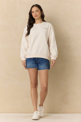 Vintage Havana | Ultra Fleece Crew with Embroidery