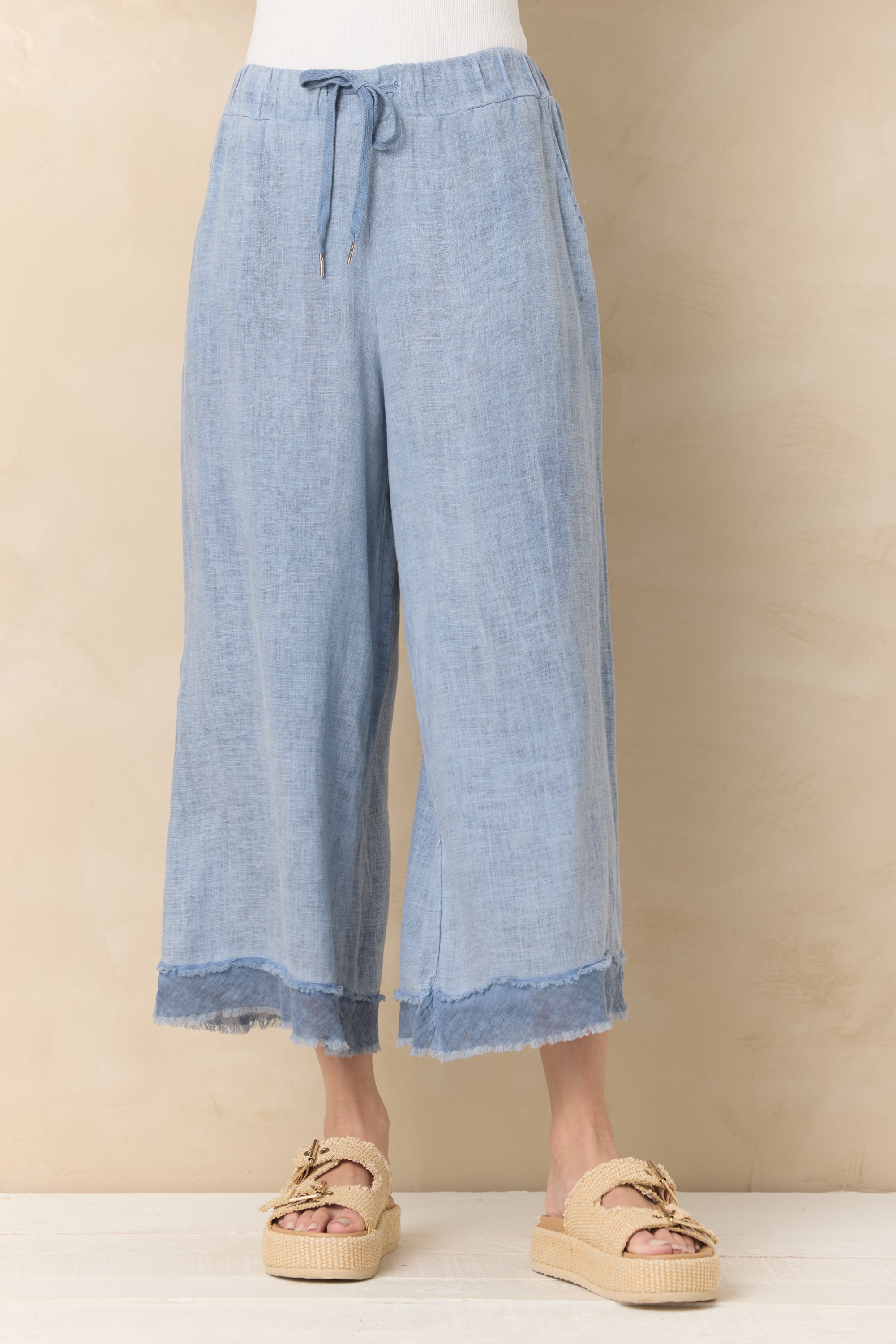 Vintage Havana | Drapey Linen Flowy Pant