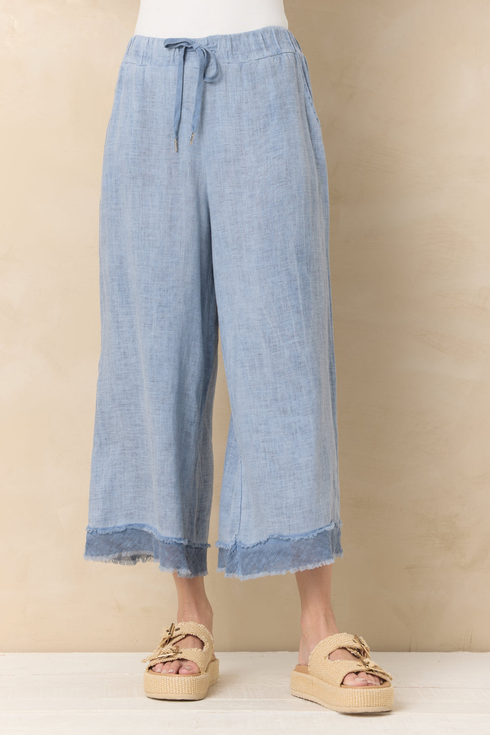 Vintage Havana | Drapey Linen Flowy Pant