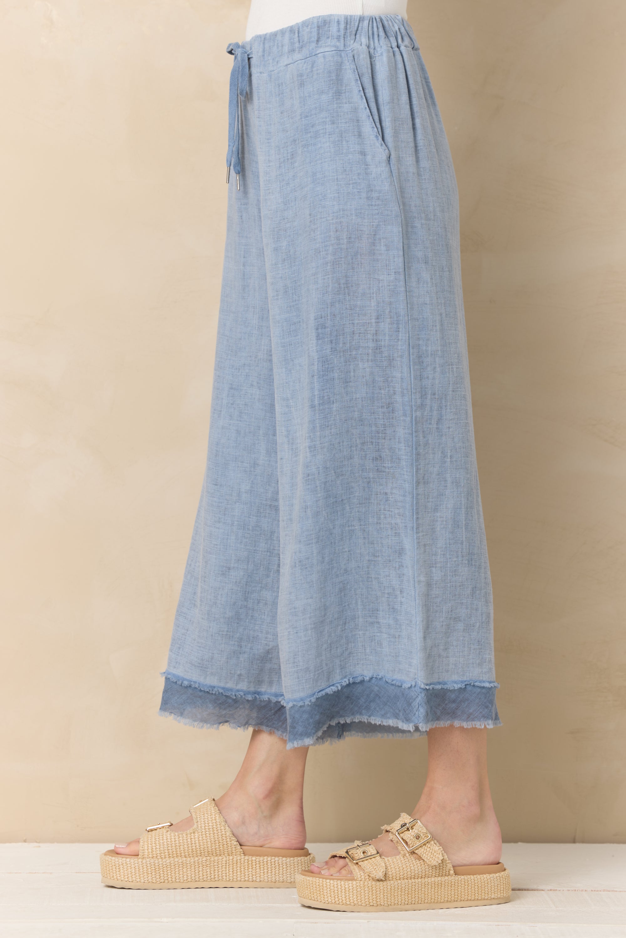 Vintage Havana | Drapey Linen Flowy Pant