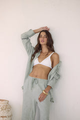 Vintage Havana | Drapey Linen Button Down