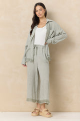 Vintage Havana | Drapey Linen Button Down