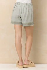 Vintage Havana | Drapey Linen Shorts