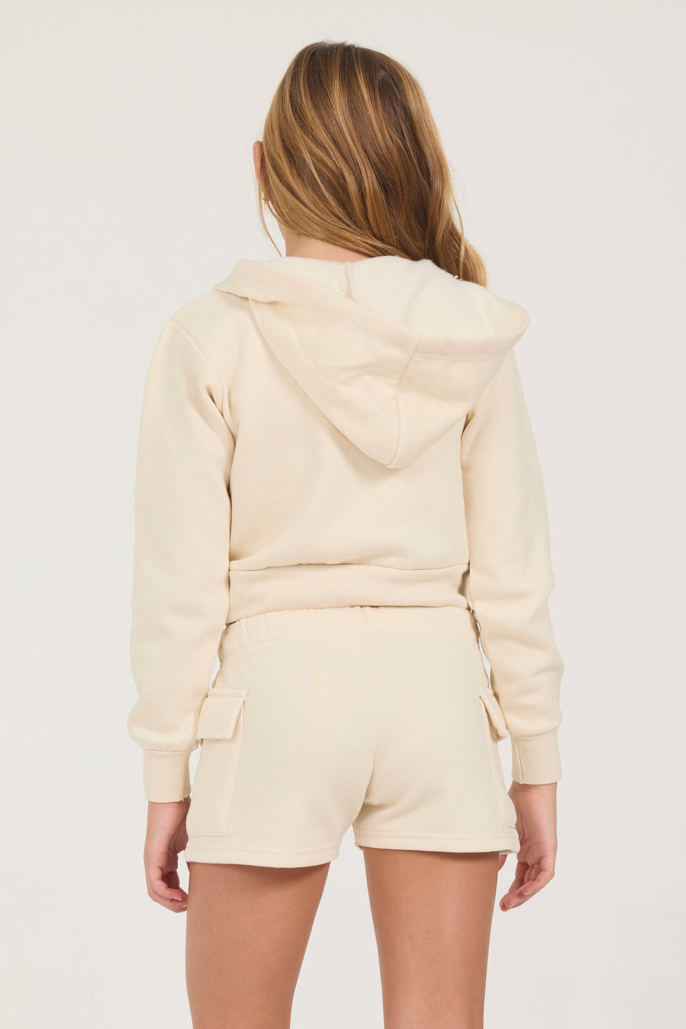 Vintage Havana | Kids Burnout Crop Zip Hoodie